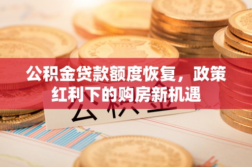 东乡族公积金贷款额度恢复，政策红利下的购房新机遇
