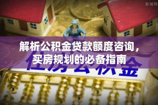 东乡族解析公积金贷款额度咨询，买房规划的必备指南