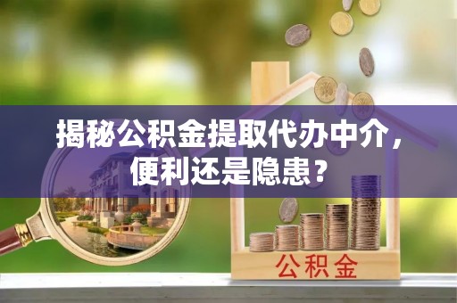东乡族揭秘公积金提取代办中介，便利还是隐患？