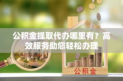 东乡族公积金提取代办哪里有？高效服务助您轻松办理