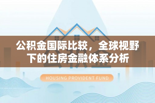 东乡族公积金国际比较，全球视野下的住房金融体系分析